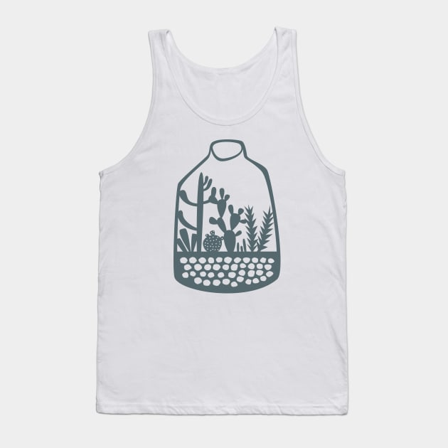 Terrarium Cactus and Succulent Houseplants Tank Top by NicSquirrell